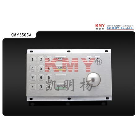 Waterproof Metal Keypad with Trackball Kmy3505A